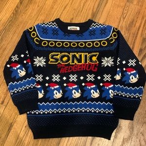 Sonic Christmas sweater-kids size 6-7